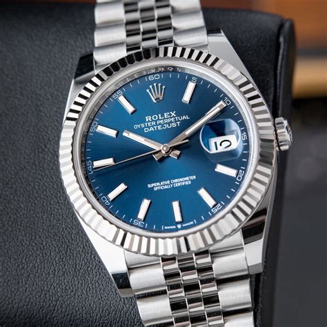 rolex datejust 41 jubilee bracelet with blue dial